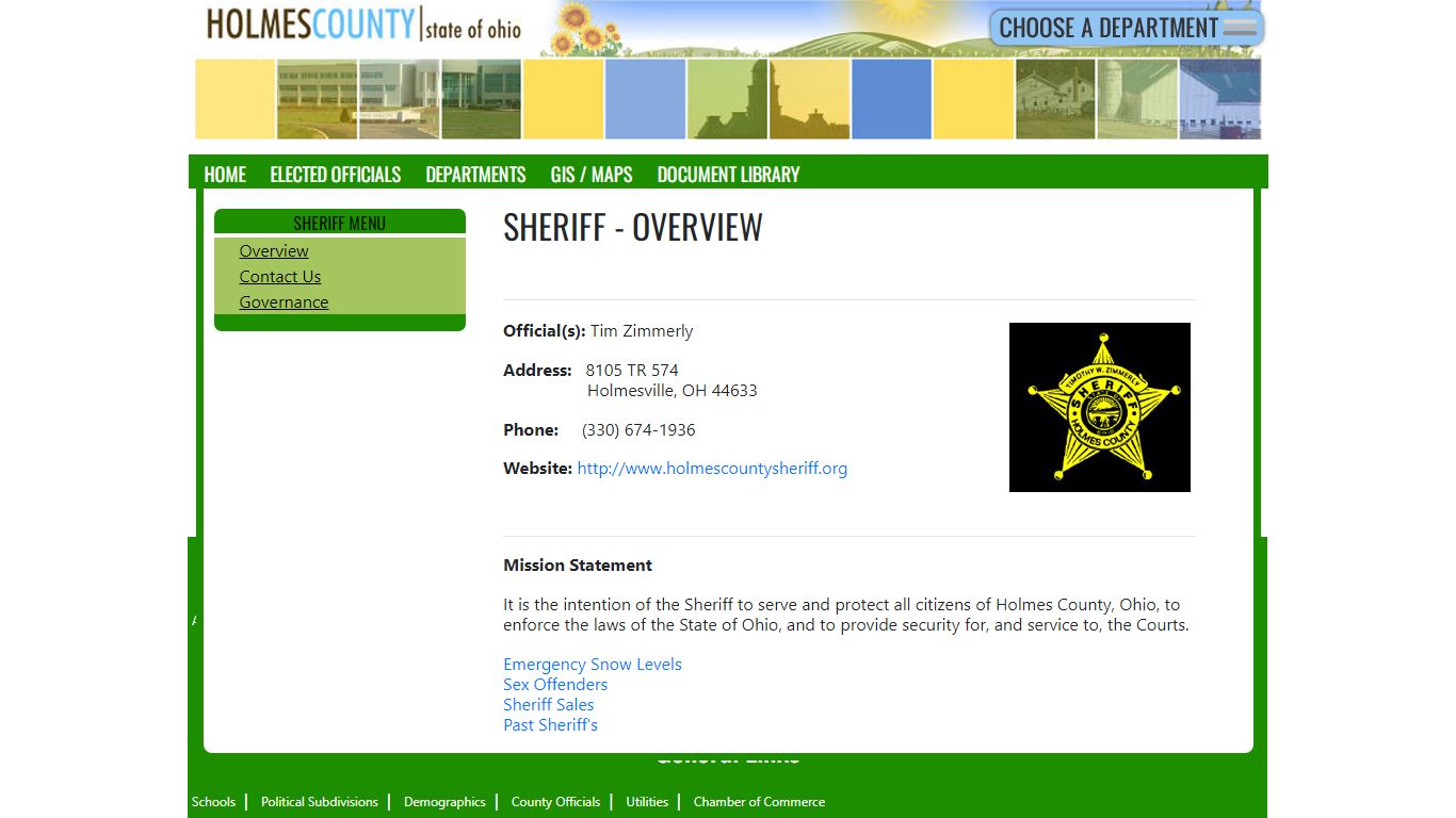 Sheriff - Overview - Holmes County, Ohio